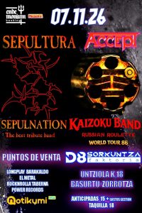 [07/11] TRIBUTO SEPULTURA + ACCEPT